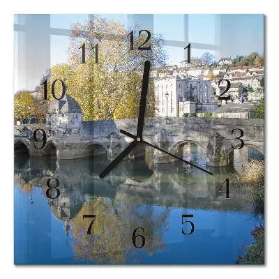 Moderne wanduhr quadratisch Brücke