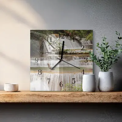 Wanduhr mit motiv quadratisch Kaskade