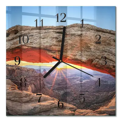 Quadratische wanduhr modern Grand Canyon