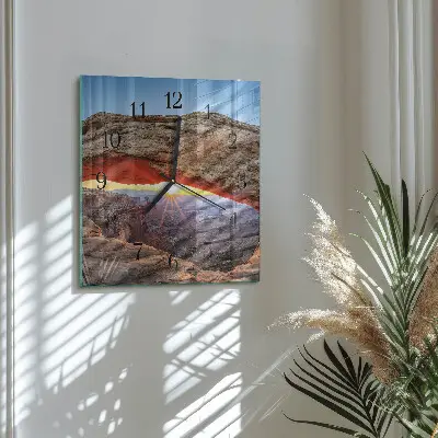 Quadratische wanduhr modern Grand Canyon