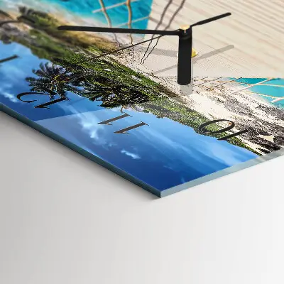 Moderne wanduhr quadratisch Brücke auf der Insel