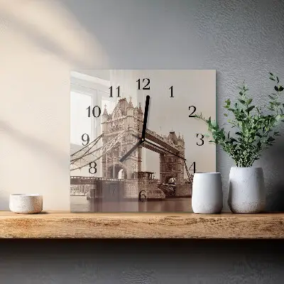 Quadratische wanduhr modern Horizont