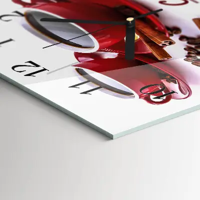 Moderne wanduhr quadratisch Eine Tasse Kaffee