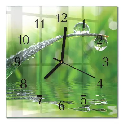 Wanduhr mit motiv quadratisch Tautropfen
