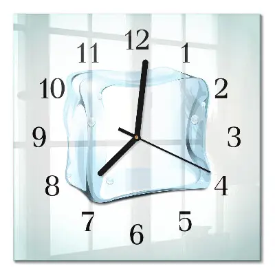 Quadratische wanduhr modern Eis