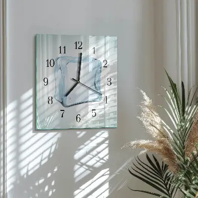 Quadratische wanduhr modern Eis