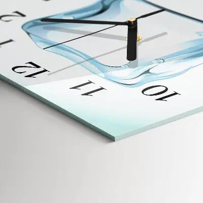 Quadratische wanduhr modern Eis