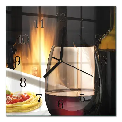 Glasuhr quadratisch Spaghetti