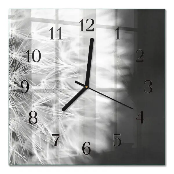Moderne wanduhr quadratisch Löwenzahn
