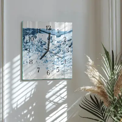 Wanduhr mit motiv quadratisch Wasser