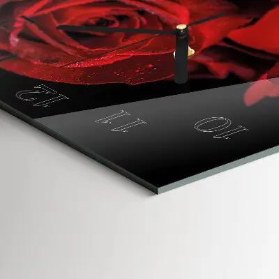 Quadratische wanduhr modern Rose