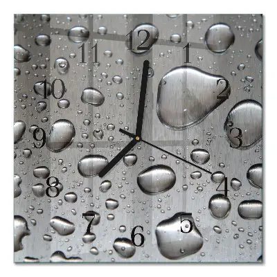 Quadratische wanduhr Tropfen