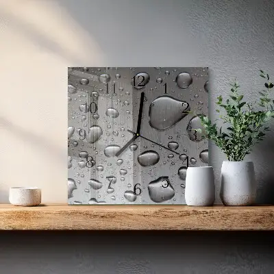 Quadratische wanduhr Tropfen