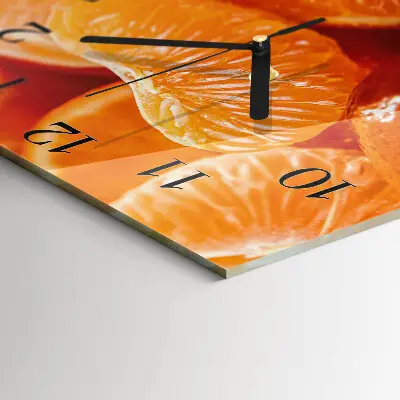 Wanduhr mit motiv quadratisch Mandarinen