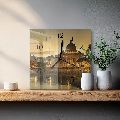 Quadratische wanduhr modern Basilika