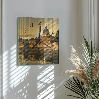 Quadratische wanduhr modern Basilika
