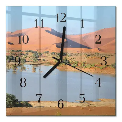 Quadratische wanduhr modern Wüste