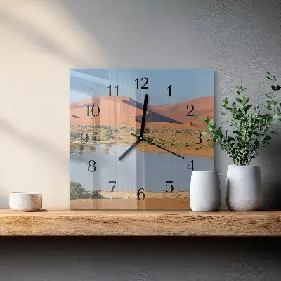 Quadratische wanduhr modern Wüste