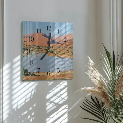 Quadratische wanduhr modern Wüste