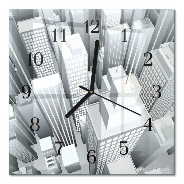Quadratische wanduhr Gebäude