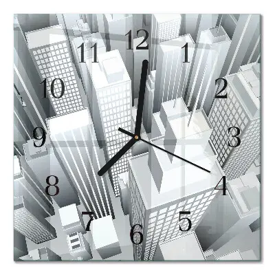 Quadratische wanduhr Gebäude