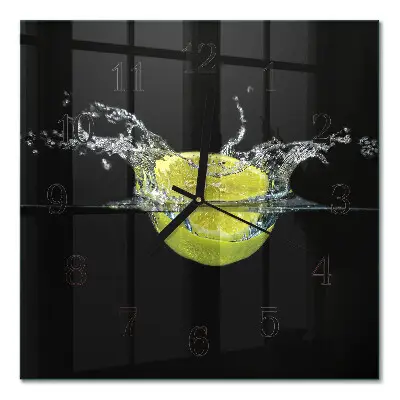 Quadratische wanduhr modern Zitrusfrüchte