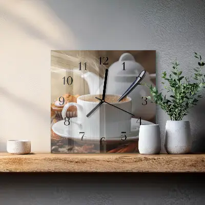 Quadratische wanduhr modern Becher