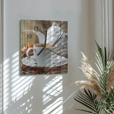 Quadratische wanduhr modern Becher