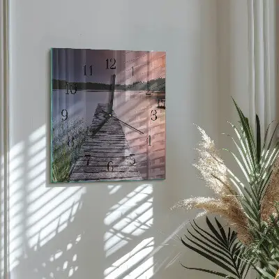 Quadratische wanduhr Brücke