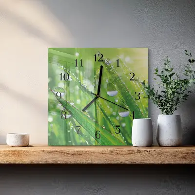 Quadratische wanduhr modern Tau
