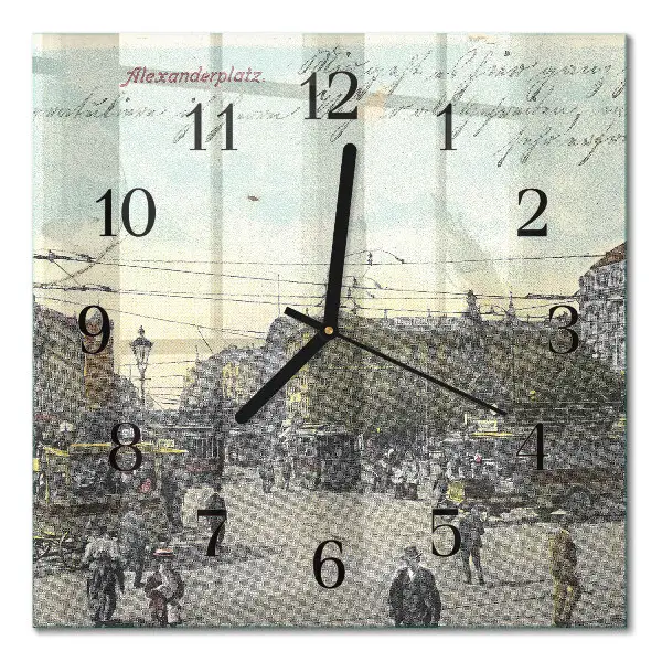 Glasuhr quadratisch Postkarte