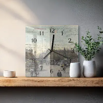 Glasuhr quadratisch Postkarte