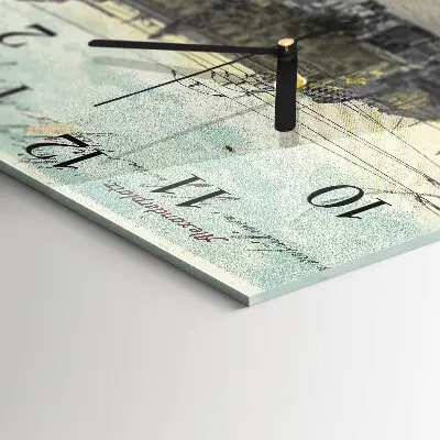 Glasuhr quadratisch Postkarte