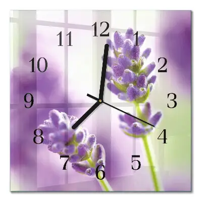Moderne wanduhr quadratisch Lavendel