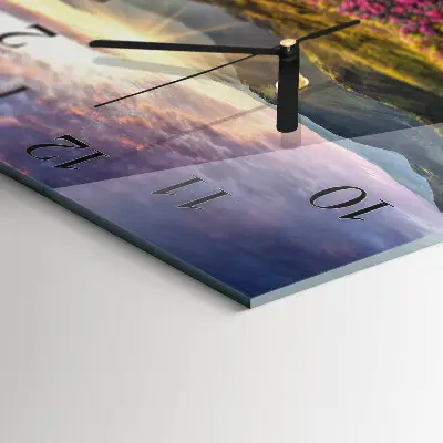 Quadratische wanduhr modern Landschaft