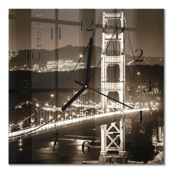 Quadratische wanduhr modern Brücke