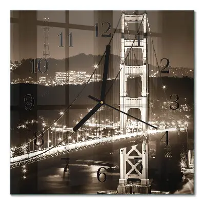 Quadratische wanduhr modern Brücke
