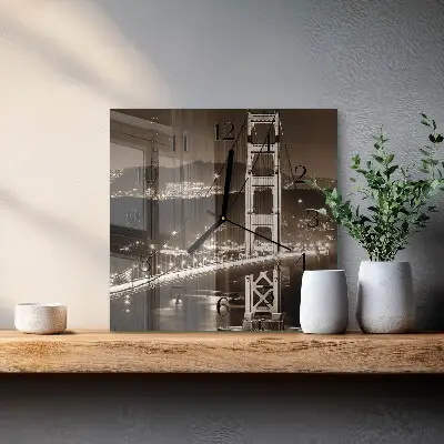 Quadratische wanduhr modern Brücke