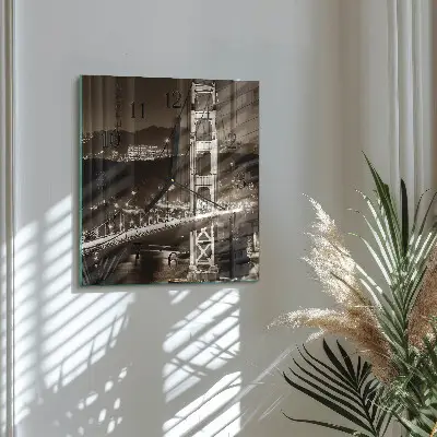 Quadratische wanduhr modern Brücke