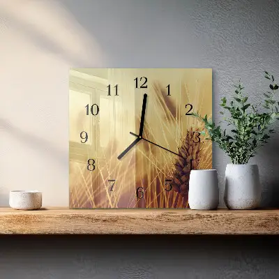 Moderne wanduhr quadratisch Getreide