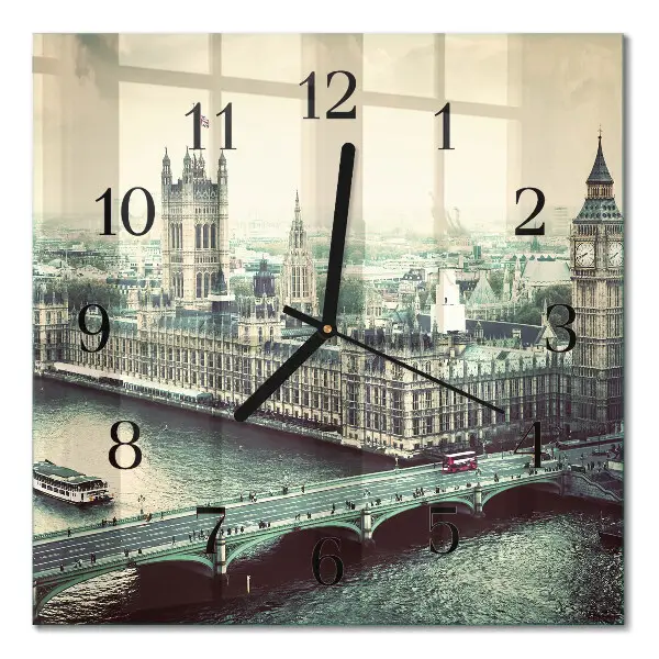 Quadratische wanduhr London