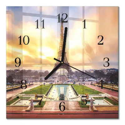 Quadratische wanduhr Eiffelturm