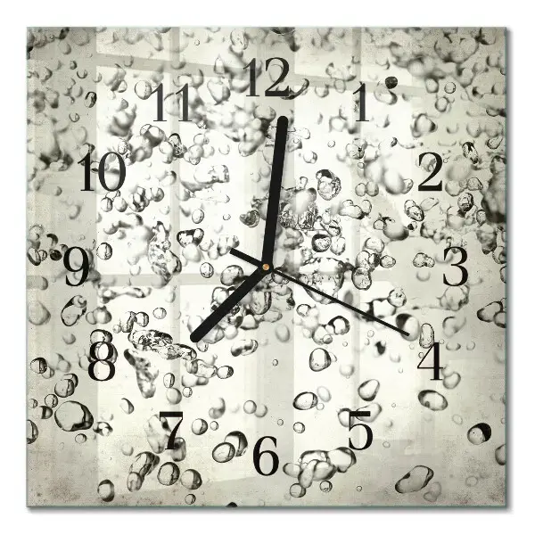 Quadratische wanduhr modern Tropfen
