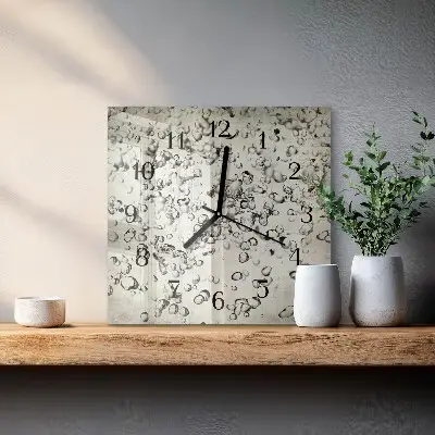 Quadratische wanduhr modern Tropfen