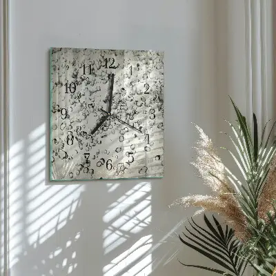 Quadratische wanduhr modern Tropfen