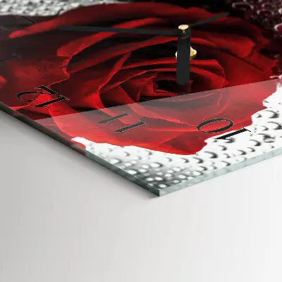Moderne wanduhr quadratisch Rose