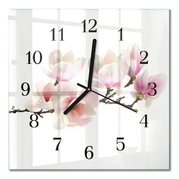 Quadratische wanduhr Magnolie