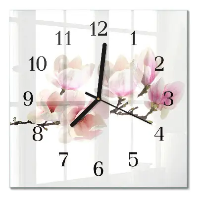 Quadratische wanduhr Magnolie