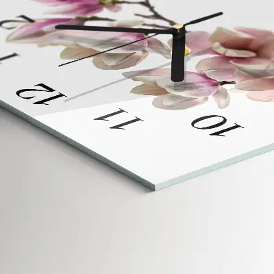 Quadratische wanduhr Magnolie