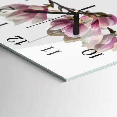 Moderne wanduhr quadratisch Magnolie